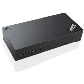 Lenovo 40A90090EU, Kabelgebunden, USB 3.2 Gen 1 (3.1 Gen 1) Type-C, USB Typ-A, USB Typ-C, 10,100,1000 Mbit/s, Schwarz, Kensington