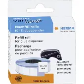 Herma Vario Nachfüllrolle, fest haftend, 1000 Klebestücke, Weiß, Papier, Deutschland, 12 mm, 13 mm, 1000 Stück(e)