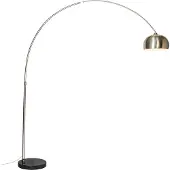 QAZQA Bogenleuchte Stahl Metallschirm 32 cm verstellbar - XXL