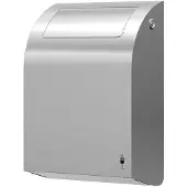 Dan Dryer Mini-Abfallbehälter/Hygienebox aus gebürstetem Edelstahl mit Klappdeckel