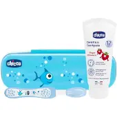 Chicco 00007533200000, Zahnbürsten-Set, Baby, Blau, 1 Jahr(e)