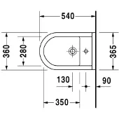 Duravit Wand-Bidet Starck 3 weiß 2230150000