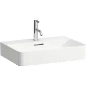 Laufen VAL Waschtisch, unterbaufähig, 1 Hahnloch, mit Überlauf, 650x420, H8102844001041, Farbe: Weiß mit LCC
