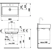 Laufen H8174330001091 Wt Living City 460X600X155
