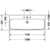 Duravit Möbel-Waschtisch Happy D.2 120 cm weiß 2318120000
