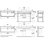 Laufen Waschtisch PRO S 120 x 46,5 cm weiß glänzend H8149650001041