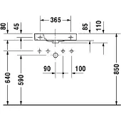 Duravit Handwaschbecken HAPPY D.2 o ÜL m HLB 500x220mm 1 HL rechts weiß weiß