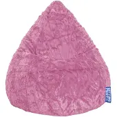 Sitting Bull BeanBag Fluffy L 70 x 90 cm, Pink 70x90cm