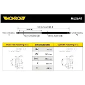 Monroe ML5641 Gasfeder Heckklappendämpfer für TOYOTA COROLLA Verso (ZDE12, CDE12) 512mm