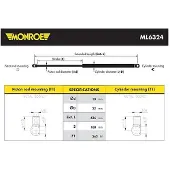 Monroe Gasfeder, Motorhaube MaxLift ML6324