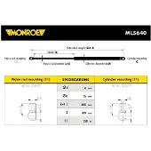 Monroe ML5640 Gasfeder Heckklappendämpfer für SMART CITY-COUPE (450) 305mm