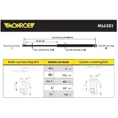 Monroe ML6351 Gasfeder Heckklappendämpfer für BMW 4 Coupe (F32, F82) 403mm