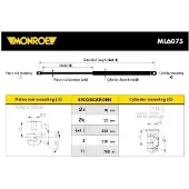 Monroe ML6075 Gasfeder Heckklappendämpfer für RENAULT MODUS / GRAND MODUS (F/JP0) 533mm