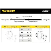 Monroe ML5779 Gasfeder Heckklappendämpfer für SUZUKI SX4 (EY, GY) 445mm