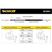 Monroe ML5867 Gasfeder Heckklappendämpfer für HYUNDAI i10 (PA) 461mm