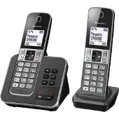 Panasonic KX-TGD322, DECT-Telefon, Freisprecheinrichtung, 50 Eintragungen, Anrufer-Identifikation, Schwarz
