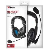Trust 21661, Verkabelt, Anrufe/Musik, 20 - 20000 Hz, 180 g, Kopfhörer, Schwarz