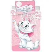 Disney Marie Aristocats Kuschel- Baumwoll - Bettwäsche - Set 100x135 40x60cmBunt