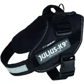 JULIUS K-9 14841, Hund, Westengeschirr, M-L, Schwarz, Einfarbig, 76 cm