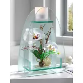 IGEA Kunstpflanze Orchidee mit Teelichthalter 23/15 cm