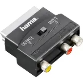 Hama 3 x RCA - Scart M/F, 3 x RCA, SCART (21-pin), Männlich, Weiblich, Schwarz, 230 mm