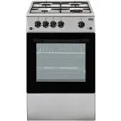 Beko CSS42014FS, Freistehender Herd, Schwarz, Silber, Drehregler, Schwarz, Vorderseite, Emaille