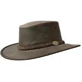 Barmah Hats ederhut Foldaway Oiled-Rindleder unisex braun, L