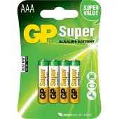 GP Batteries Super Alkaline AAA, Einwegbatterie, AAA, Alkali, 1,5 V, 4 Stück(e), Mehrfarbig