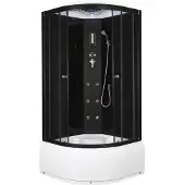 Sonstiges Hydromassage - Duschkabine, Vigo, 92 x 92 cm, schwarz, Duschwanne, tief 44 cm