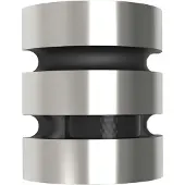 Lutec LED-Sensor-Außenwandleuchte MAYA, Edelstahl, Höhe 18 cm IP44 MAYA, alu / grau / zink, Edelstahl, Modern, Wandleuchte außen