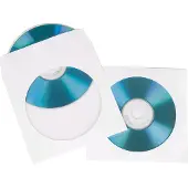 Hama CD Paper Sleeves, white, 100 pcs/Pack, Weiß, Papier