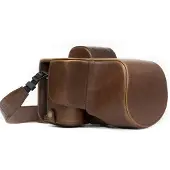MegaGear Sony Alpha A7S II, A7R II, A7 II (28-70mm) Ever Ready Leder Kamera-Case mit Trageriemen und Batteriezugang Dunkelbraun MG1121