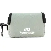 MegaGear MG1425 Panasonic Lumix DC-ZS200, TZ200, Leica C-Lux Ultraleichte Kameratasche aus Neopren, mit Karabiner Haken - Grau
