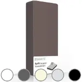 Romanette Split Topper Spannbettlaken Silber (Baumwolle)-180 x 220 cm
