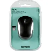 Logitech M171, Beidhändig, Optisch, RF Wireless, 1000 DPI, Schwarz, Grau