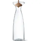 Georg Jensen Karaffe Alfredo Glas mit Holz Stopfen 1L
