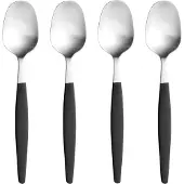 Gense Kaffeelöffel Focus de Luxe 4 Stück, Schwarz/Silber
