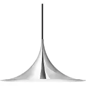 Gubi Semi Pendelleuchte Ø30 Chrom - , Semi, dimmbar, Metallisch, für Wohnzimmer, Metall, Design