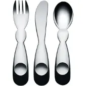 Alessi Kinderbesteckset Alessini Edelstahl (3-teilig)