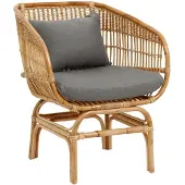 Nordal Rattansessel mit grauem Kissen