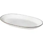Broste Copenhagen Teller Oval Groß Nordic Sand Steingut