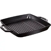 Staub Grillpfanne Viereckig Schwarz 28 cm