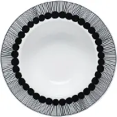 Marimekko Siirtolapuutarha Tiefer Teller Weiß/Schwarz