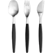 Gense Focus De Luxe Besteckset 12-teilig Schwarz/mattstahl