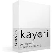 Kayori Spannbettlaken Shizu Weiß (Jersey)-Lits-Jumeaux XL (180/200 x 200/210/220 cm)