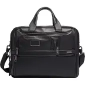 Tumi Alpha Expandable Organizer Laptop Brief Leather black