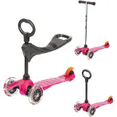 Micro mobility Mini 3in1, Kinder, Pink, Asphalt, 20 kg, 3 Rad/Räder, Polyurethan