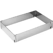 Zenker Backrahmen Patisserie 7709, mit Klemmung, aus Edelstahl, verstellbar von 27,5x18,5 bis 52x34 cm, Höhe 5 cm