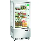Bartscher Mini-Kühlvitrine 78L, Edelstahl