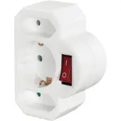 Hama 00108846, Typ F, Universal, 230 V, Weiß, 3500 W, Männlich/Weiblich